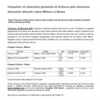 Zboruri directe  de la Craiova  la Milano si Roma