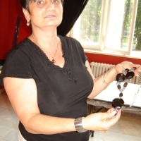 Bijuterii din argint cu filigram cu agat, la standul Ninei Turcan din Ucraina