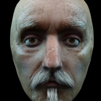Imaginea lui Shakespeare, recreata pe baza presupusei sale masti mortuare
