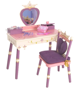 Vanity Princess, set masuta de toaleta si scaun, pentru fetite 
