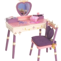 Vanity Princess, set masuta de toaleta si scaun, pentru fetite