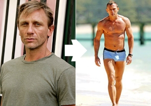 Actorul britanic Daniel Craig a pozat in boxeri, langa ocean