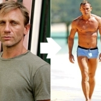 Actorul britanic Daniel Craig a pozat in boxeri, langa ocean