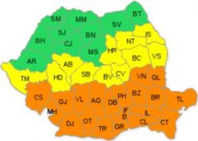 Estul, Sudul si Vestul Romaniei : Cod portocaliu de ninsori pana marti 14 februarie 2012 la ora 14:00