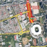 Bulevardul Pierre de Coubertin va fi inchis in ziua meciului Romania - Ungaria si va fi transformat in loc de campare pentru fanii oaspeti