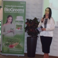 Andreea Marin promoveaza produsul Biogreens de la Zenyth