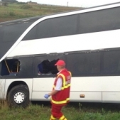 Accident grav: autocar cu romani, rasturnat in Ungaria
