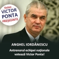 Anghel Iordanescu, antrenorul echipei nationale, voteaza Victor Ponta!