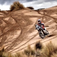 Motociclistul Emanuel Gyenes, la Raliul Dakar 2018