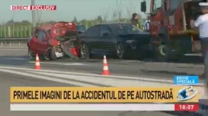 Accident in lant pe Autostrada Soarelui A2  Constanta - Bucuresti soldat cu 7 persoane ranite si trafic deviat