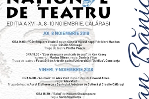 Calarasi: Intrare libera la Festivalul national de teatru Stefan Banica, in perioada 8 - 10 Noiembrie 2018