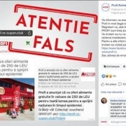 Un nou mesaj fals vizeaza PROFI in social media si pe WhatsApp