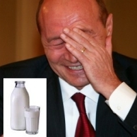 Traian Basescu bea doar lapte