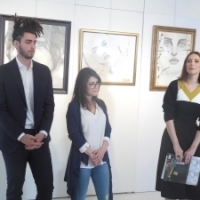 Delia, Cheloo si Bendeac, personaje in vernisajul lui Cezar Mic