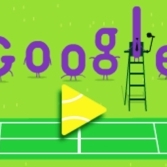 GOOGLE DOODLE special la 140 de ani de la primul turneu de la WIMBLEDON