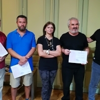Nestor Damaso del Pino, un cunoscut artist grafic din Las Palmas, Gran Canaria, la Salonul Anual de Caricatura de la Calarasi