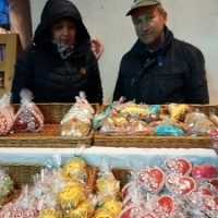 Turta dulce de Martisor, in curtea Muzeului Taranului Roman