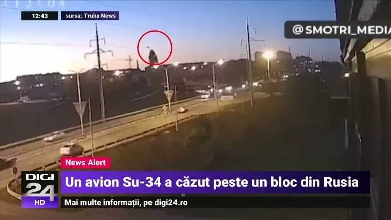 13 morti dupa ce avionul Su-34 s-a prabusit peste un bloc din Rusia
