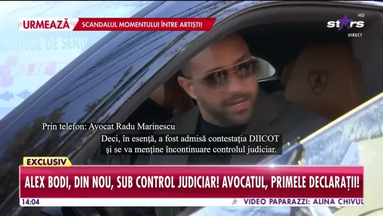 Alex Bodi, din nou, sub control judiciar! Avocatul milionarului face primele declaratii