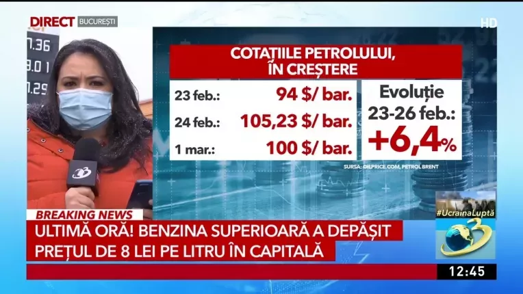 Benzina superioara depasit pretul de 8 lei la pompa in Bucuresti
