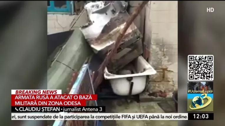 Bombardamente masive la doar 15 kilometri de Romania. Rusii au atacat o baza militara