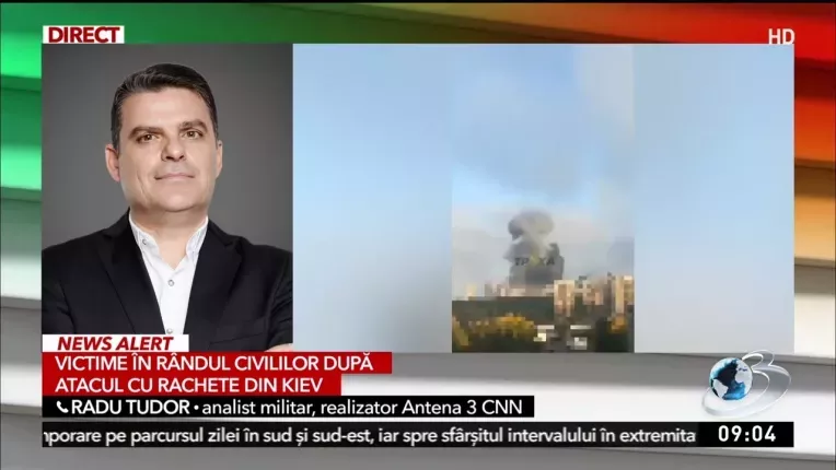 Capitala Ucrainei, bombardata in urma cu doar cateva minute