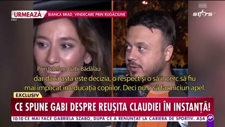 Ce spune Gabi Badalau despre reusita Claudiei Patrascanu in instanta