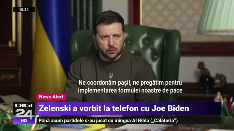 Discutie telefonica Macron - Zelenski: "Ucraina va putea conta pe sprijinul Frantei"