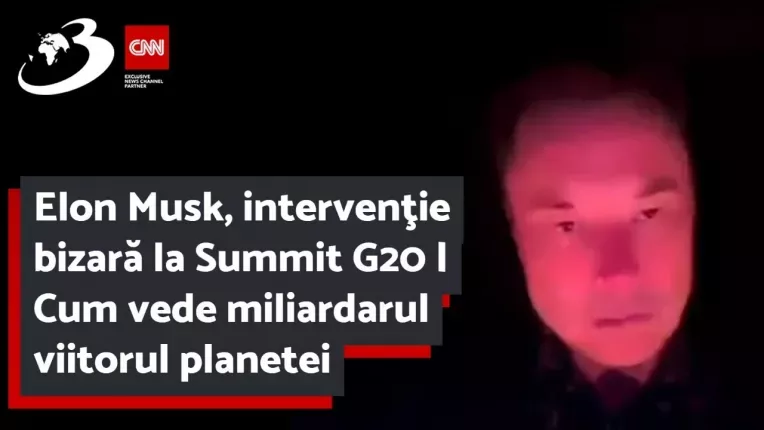 Elon Musk, interventie bizara la Summit G20. Cum vede miliardarul viitorul planetei