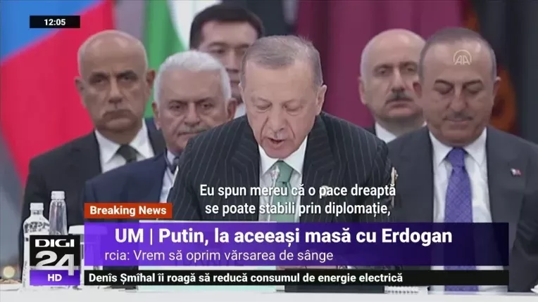 Erdogan: Turcia urmareste sa opreasca varsarea de sange in razboi cat mai curand posibil