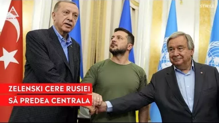 Erdogan, Zelenski si Guterres cer demilitarizarea urgenta a centralei Zaporojie
