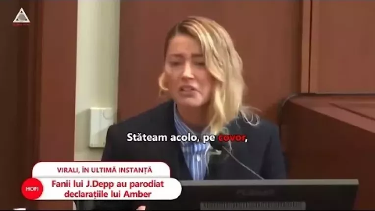Fanii lui Johnny Depp o parodiaza pe Amber Heard