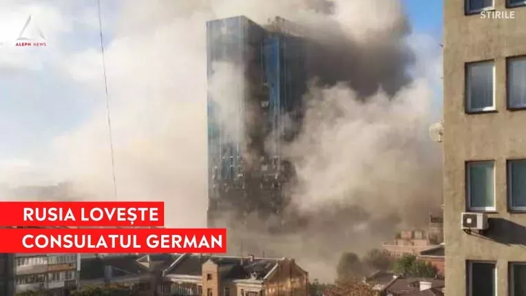 Fortele ruse au bombardat Consulatul Germaniei din Kiev