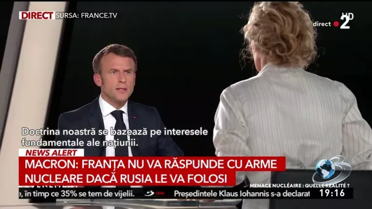 Franta nu va raspunde cu arme nucleare daca Rusia detoneaza o bomba atomica in Ucraina