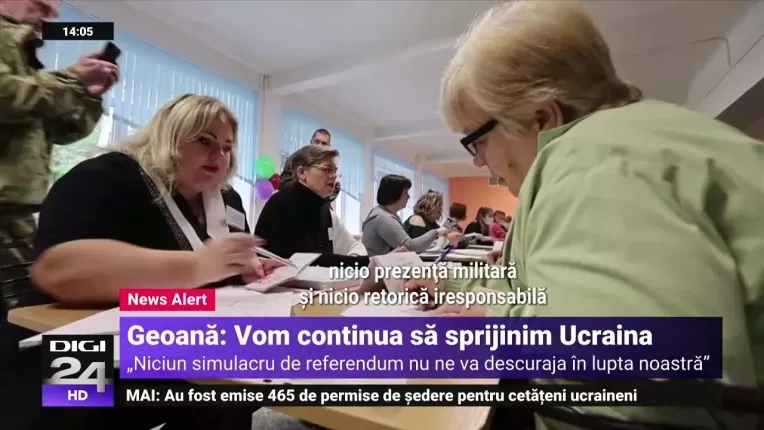 Geoana: Vom sustine Ucraina cat timp este nevoie. Niciun simulacru de referendum nu ne va descuraja