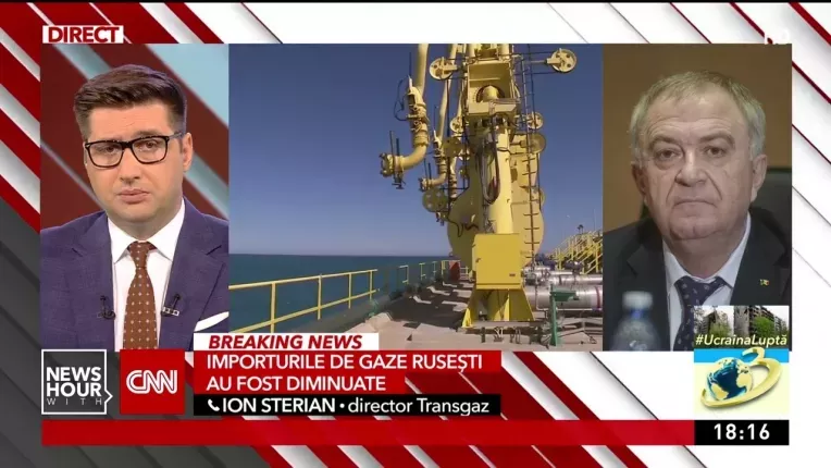 Importurile de gaze rusesti au fost diminuate, de astazi. Directorul Transgaz, Ion Sterian, explica
