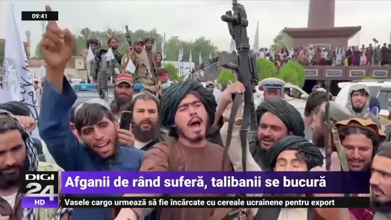 In timp ce afganii mor de foame, talibanii au sarbatorit pe strazi un an de cand sunt la putere