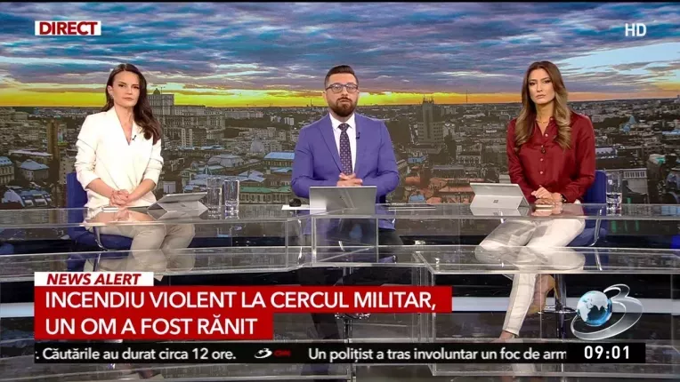Incendiu puternic la Cercul Militar din Bucuresti! Un barbat a suferit arsuri grave