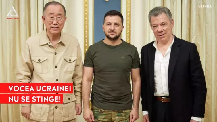 Intalnire importanta la Kiev intre Zelenski, Manuel Santos si Ban Ki-moon