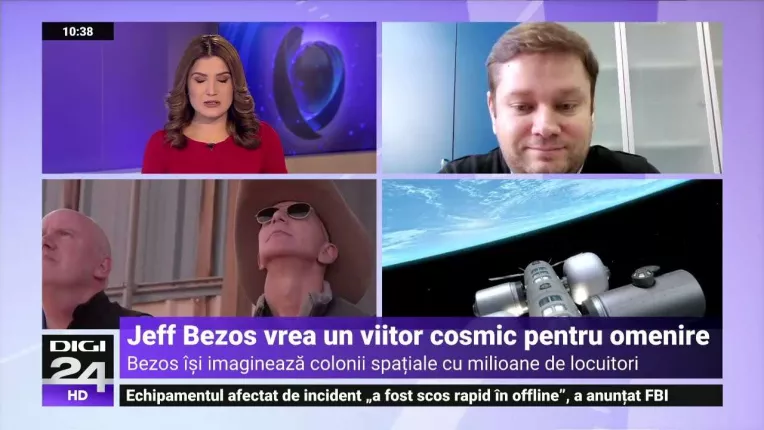 Jeff Bezos spune ca oamenii se vor naste in spatiu si "vor vizita Pamantul" in vacanta