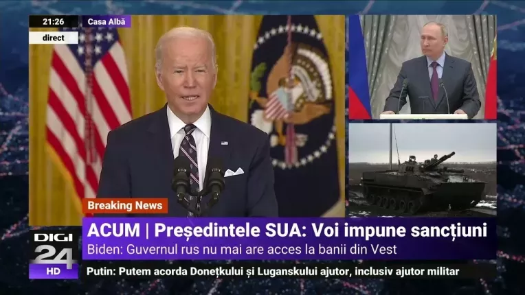 Joe Biden: "Ei impart castigurile corupte ale politicilor Kremlinului, vor imparti si pierderile"