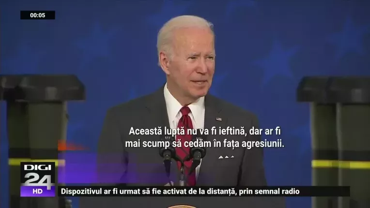 Joe Biden, in vizita la o uzina de armament: "Daca nu te opui dictatorilor, ei continua sa apara"