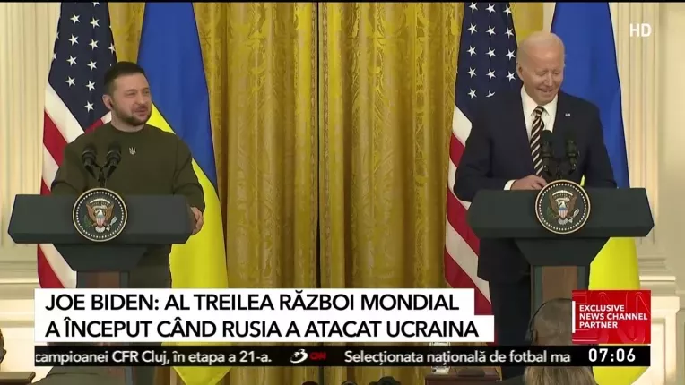 Joe Biden: "Presedintele Zelenski va decide cum vrea sa se termine acest razboi!"