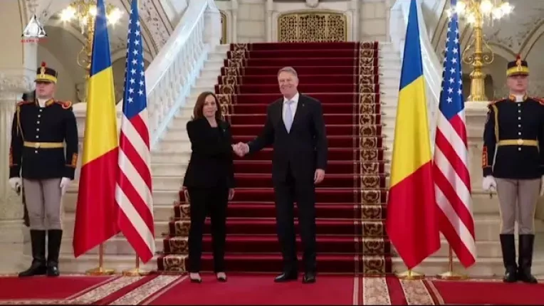Kamala Harris se afla la Cotroceni alaturi de Klaus Iohannis