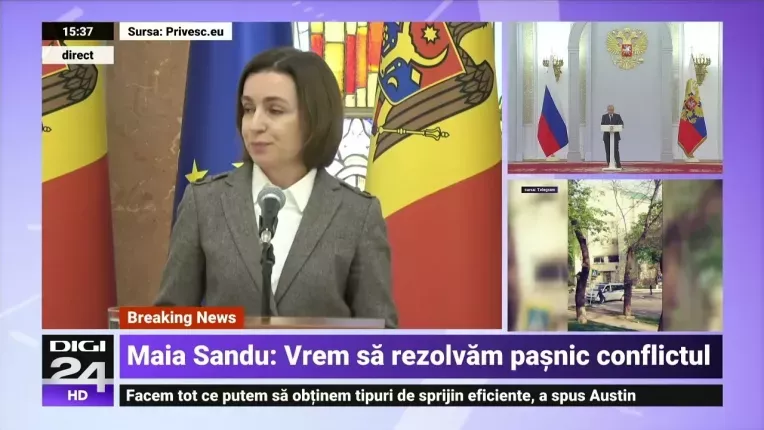 Maia Sandu: In Transnistria exista tensiuni intre diferite forte din interiorul regiunii