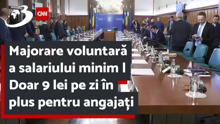 Majorare voluntara a salariului minim. Doar 9 lei pe zi in plus pentru angajati