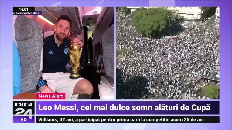 Messi nu s-a putut dezlipi de Cupa Mondiala si a dormit in pat cu ea