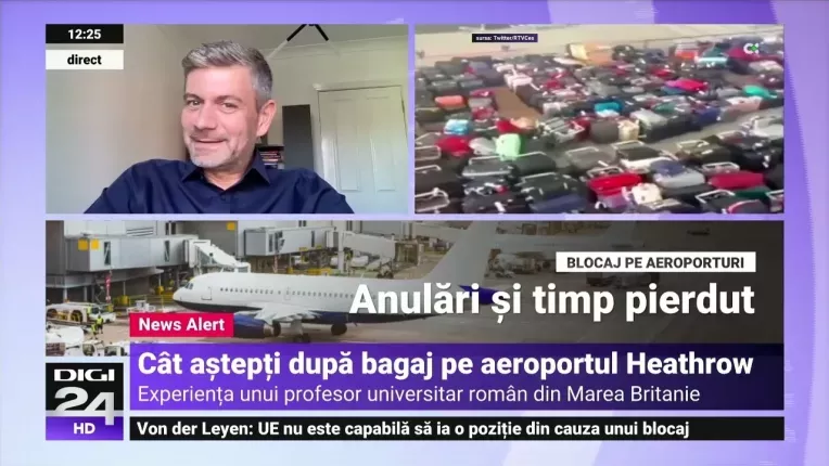 Mormanele de bagaje sunt tot mai mari pe aeroportul Heathrow din Londra