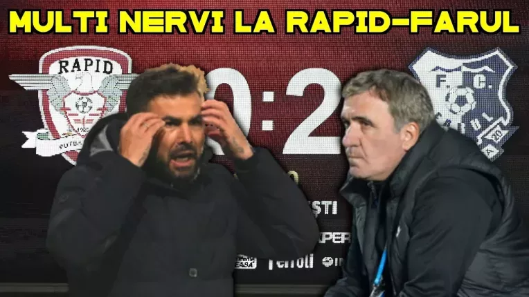 Multi nervi la Rapid - Farul 0-2! Hagi a plecat de la interviu! Mutu, suparat