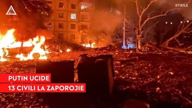 Noapte de cosmar in Zaporojie. Mai multi civili au fost ucisi de bombardamente